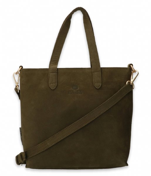 Fred de la Bretoniere  Handbag Nubuck Leather Dark Green (7003)